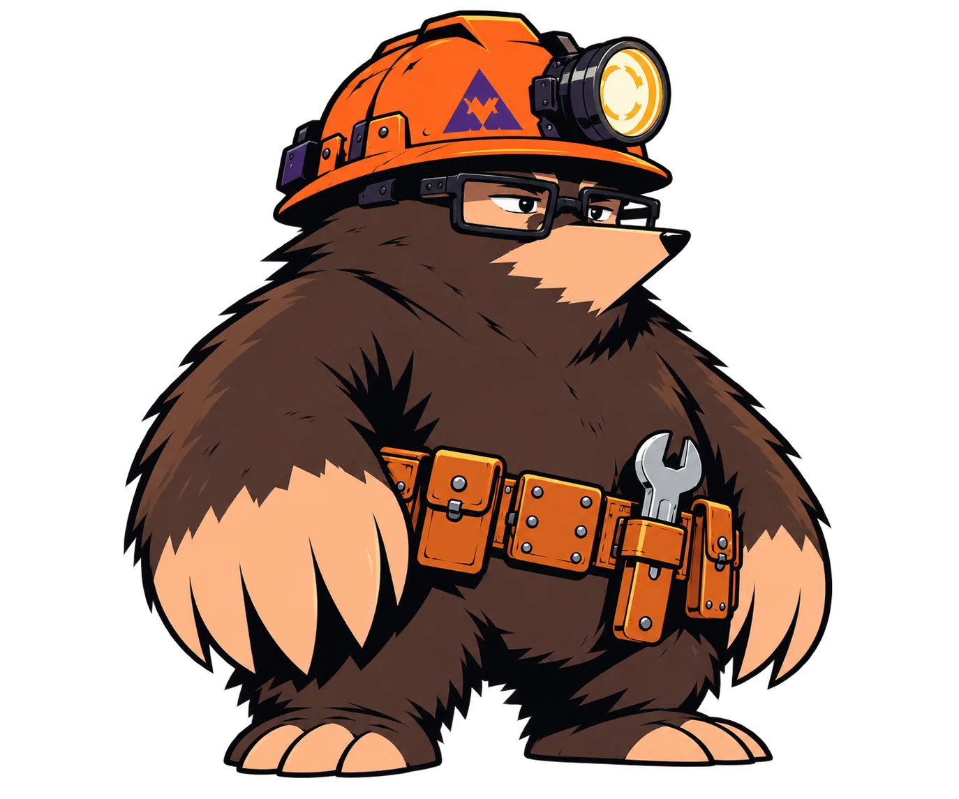 SERPMOLE Foreman wearing an orange construction helmet